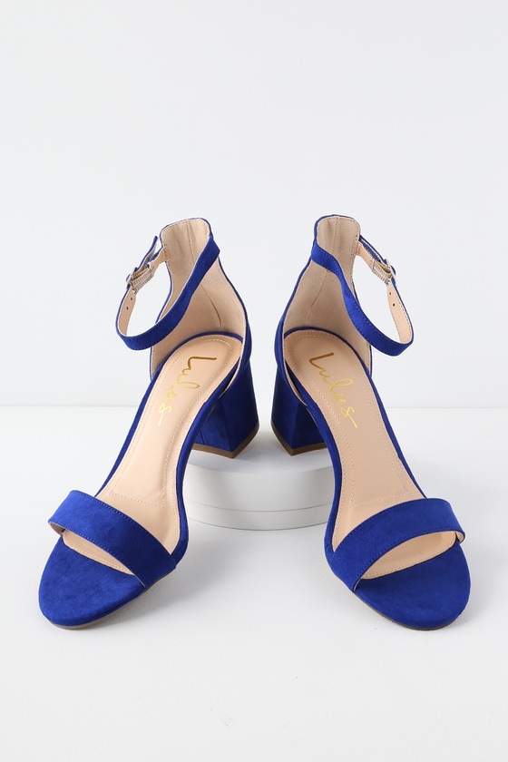Royal Blue Pointed Toe Stiletto Heels Glitter Pumps Party Shoes | Up2Step